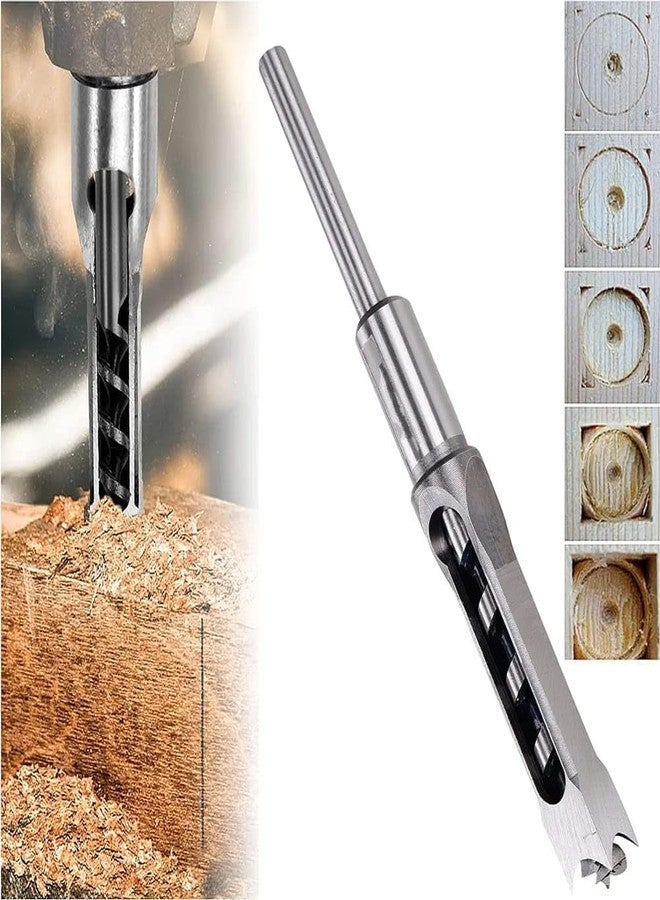 HELLARO مثقاب ثقوب مربعة من HELLARO مقاس 1/2 بوصة، إزميل نقر الخشب لأعمال النجارة، مثقاب نقر أداة حلزونية بقطر حفر 12.7 مم. - Image 1